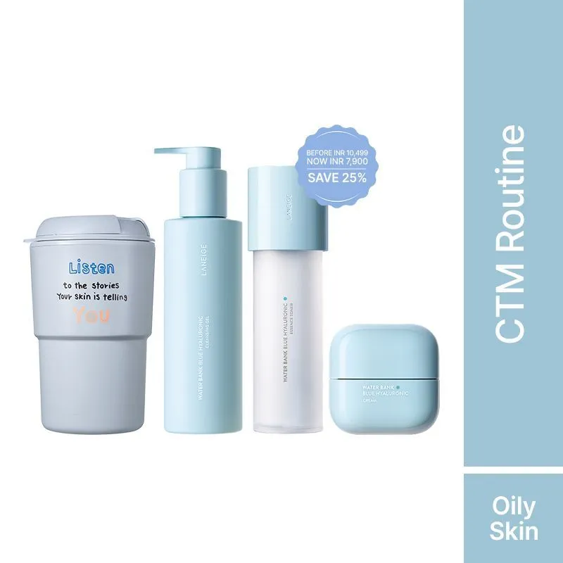 LANEIGE Water Bank CTM Routine For Combination To Oily Skin Type