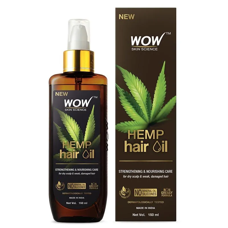 WOW Skin Science Hemp Hair Oil For Strengthening & Nourishing Care