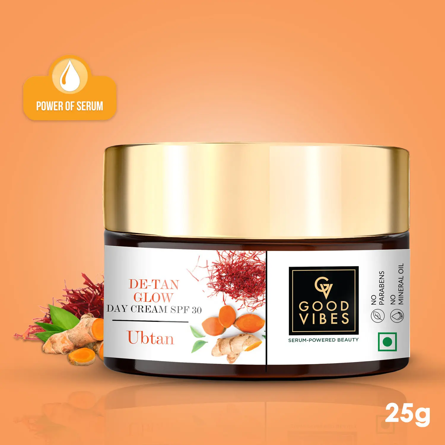 Good Vibes De-Tan Glow Ubtan Day Cream with SPF 30 (25g)