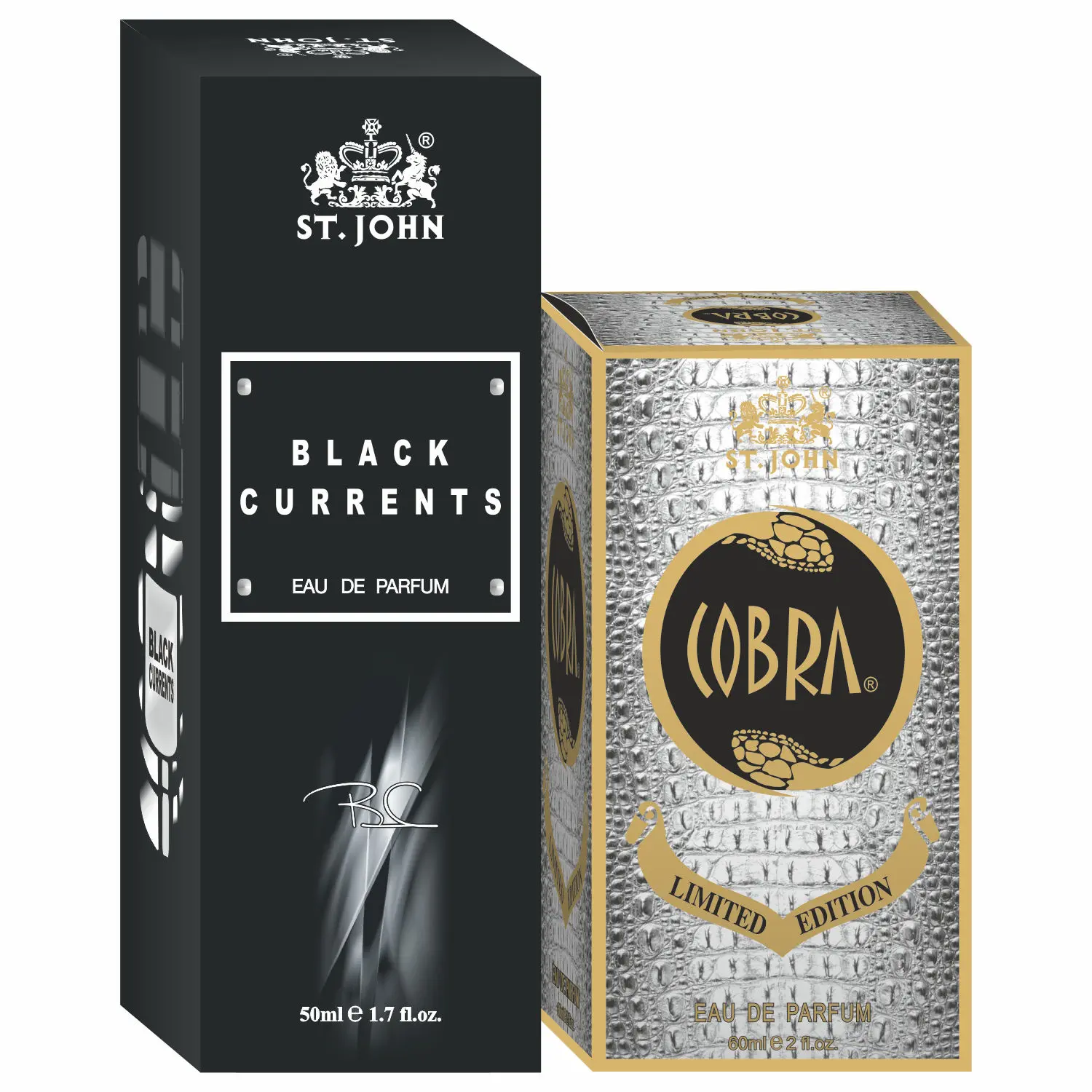 ST-JOHN Cobra Limited Edition 60ml & Black Current 50ml Body Perfume Combo Gift Pack Eau de Parfum - 110 ml (For Men & Women)