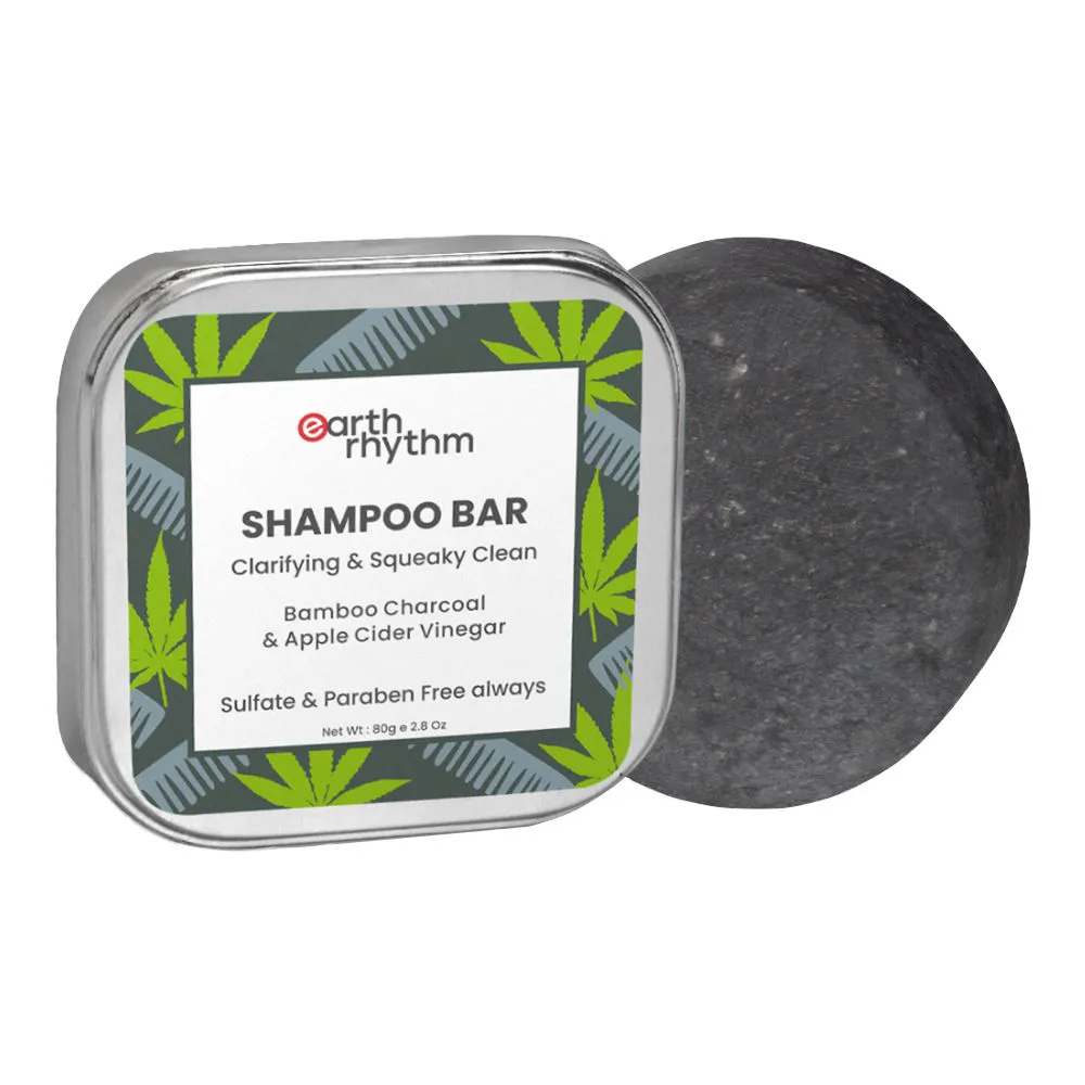 Earth Rhythm Shampoo Bar with Bamboo Charcoal & Apple Cider Vinegar