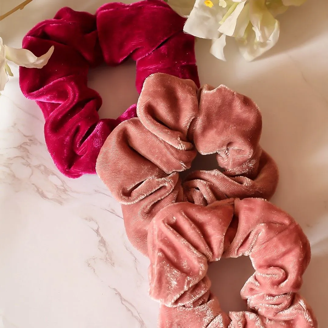 Bellofox Velvet Scrunchies Set Of 3