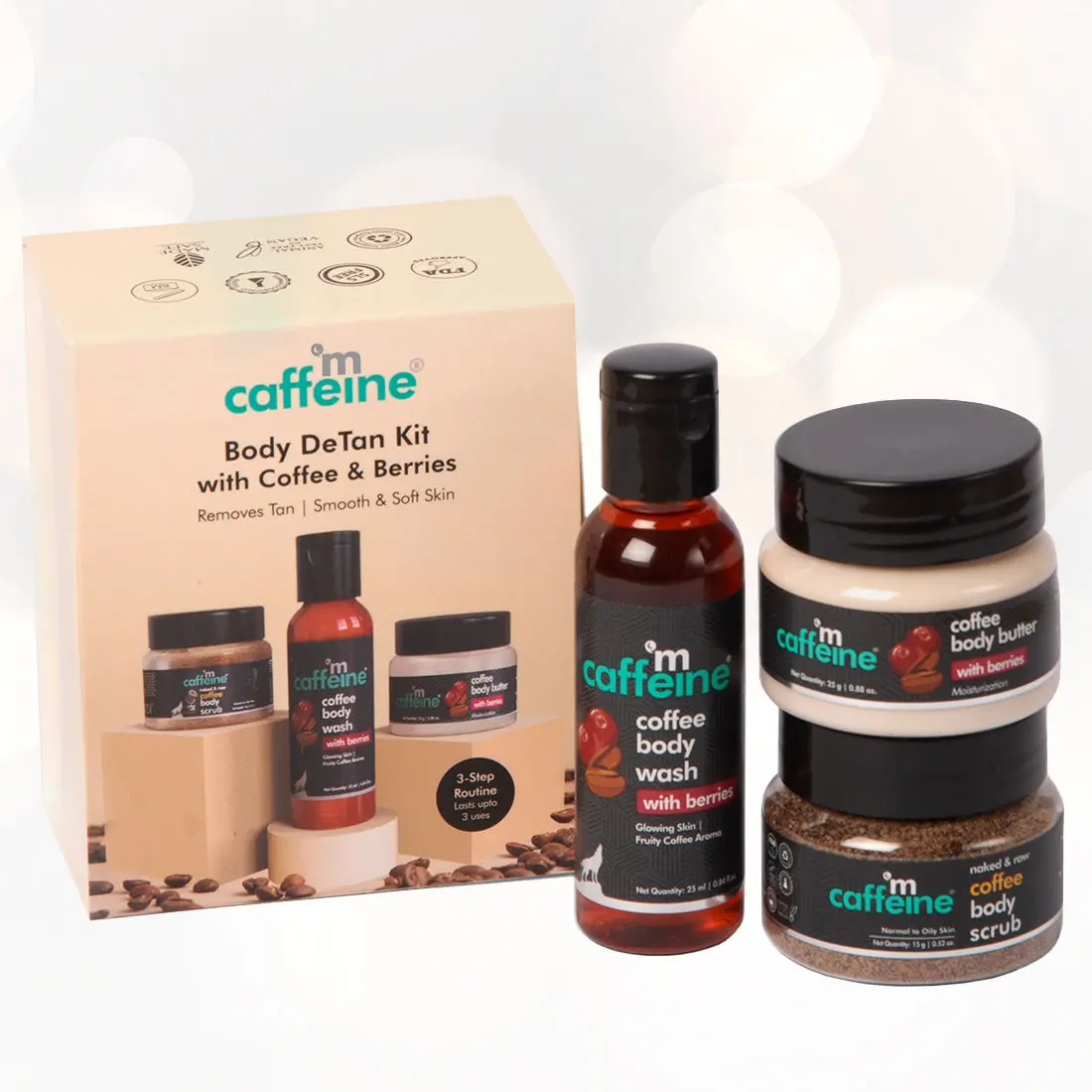 mCaffeine miniature Coffee Body De Tan Kit