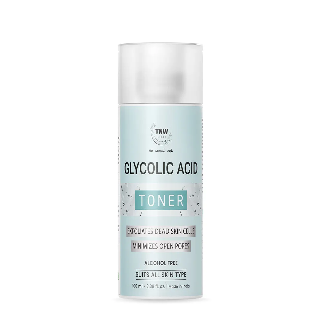 TNW The Natural Wash Glycolic Acid Toner With Citric Acid & Aloe Vera Extract Exfoliates Dead Skin Cells