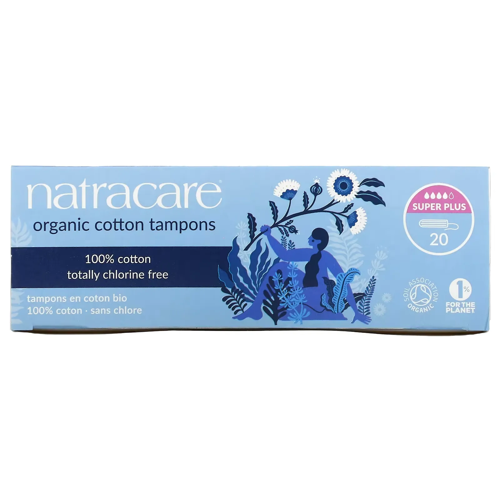 Organic Cotton Tampons, Super Plus, 20 Tampons