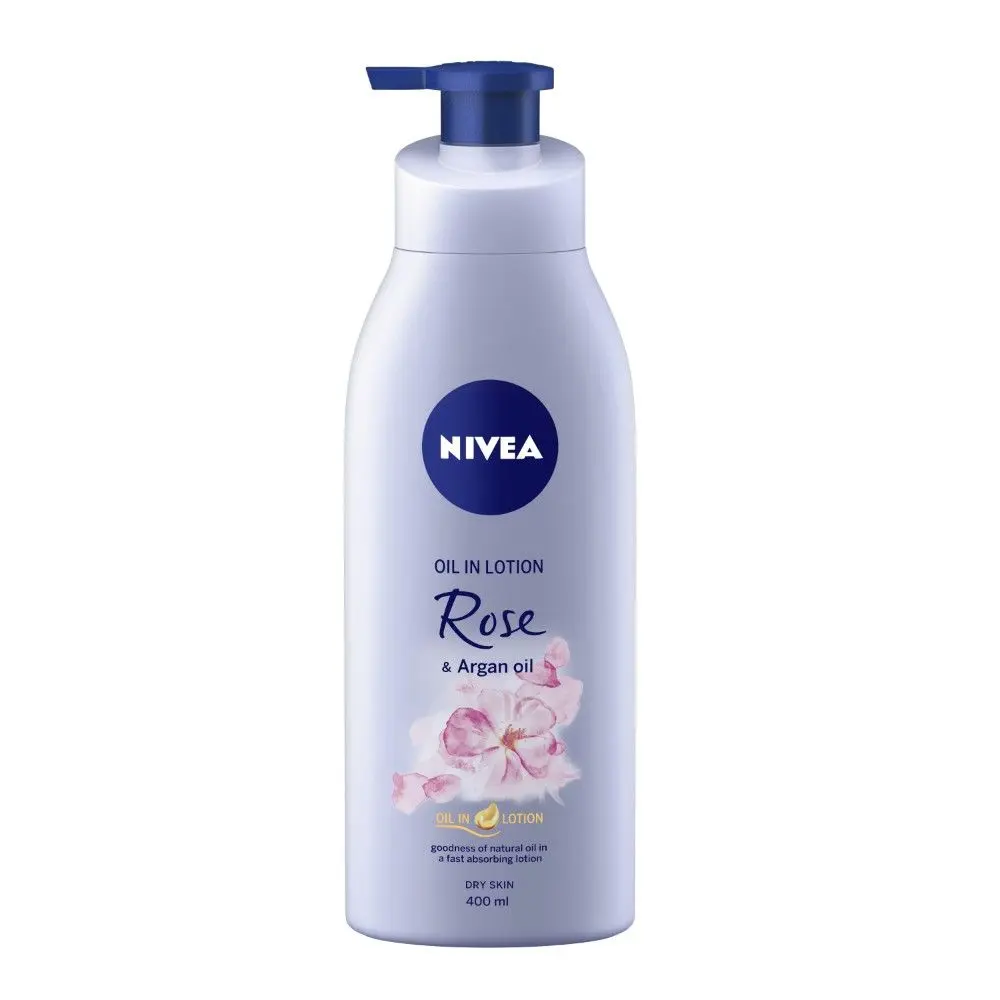 NIVEA Body Lotion Oil in Lotion Rose & Argan Oil For Dry Skin 400ml