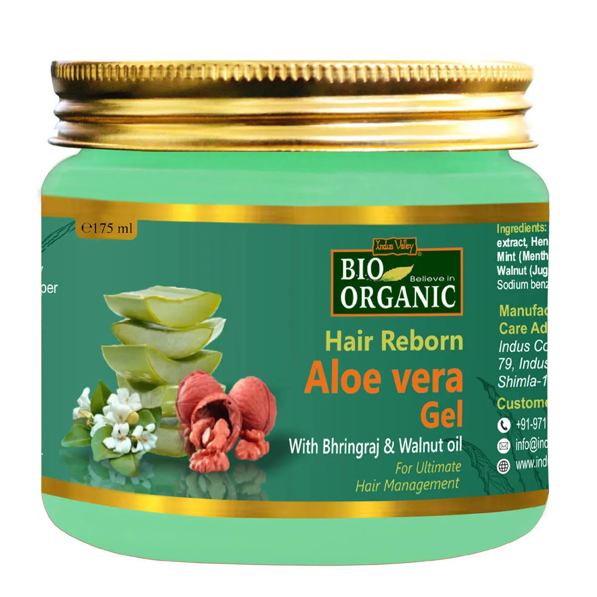 Indus Valley Bio Organic Hair Reborn Aloe Vera Gel