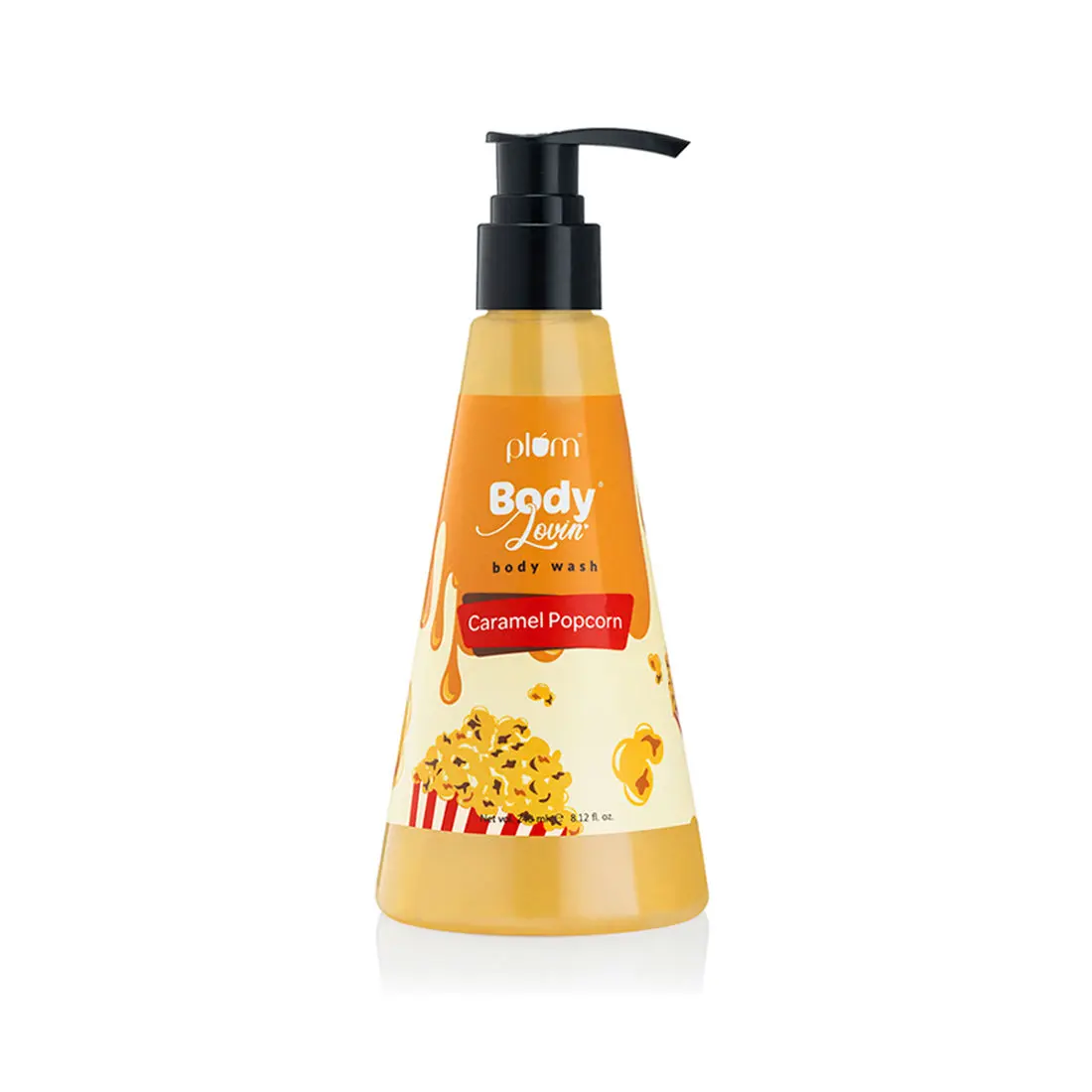 Plum BodyLovin' Caramel Popcorn Body Wash | All Skin Types | Caramel Popcorn Fragrance | Non-Drying | Sulphate-Free | 100% Vegan