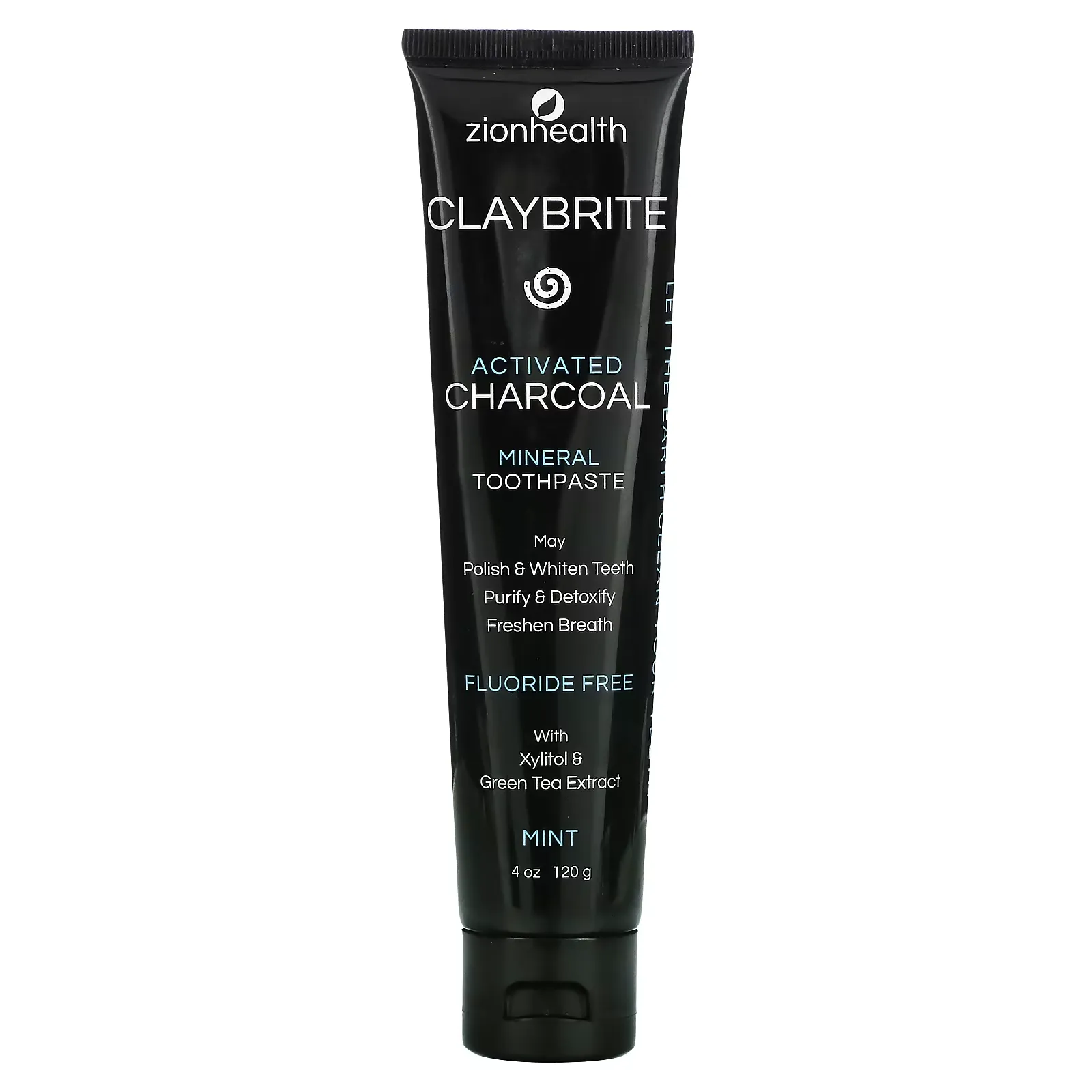 ClayBrite, Activated Charcoal Mineral Toothpaste, Mint, 4 oz (120 g)