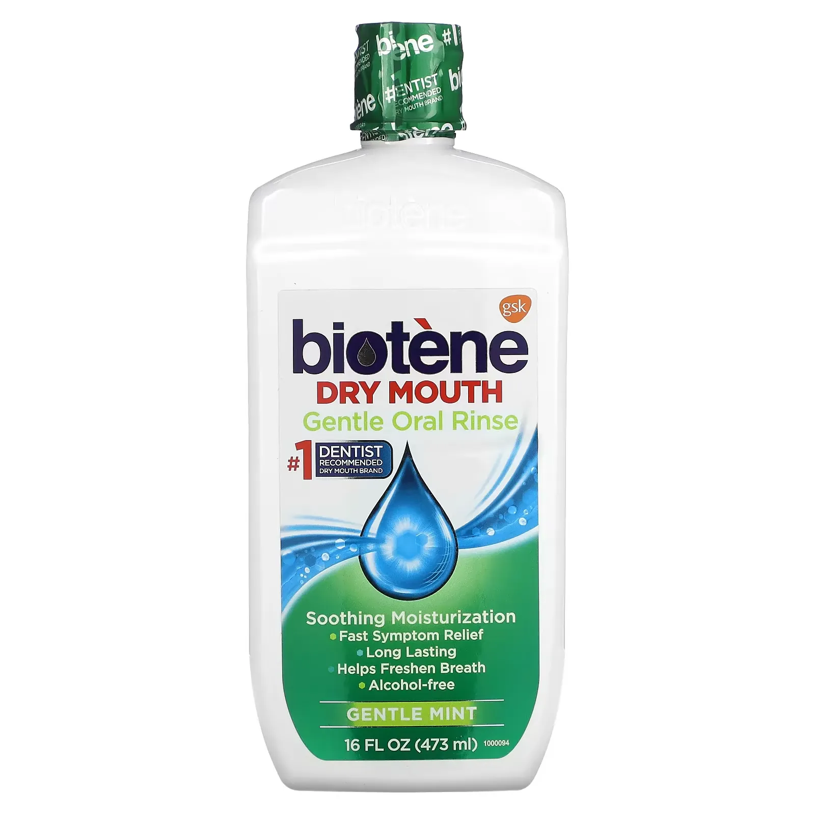 Dry Mouth Gentle Oral Rinse, Gentle Mint, 16 fl oz (473 ml)