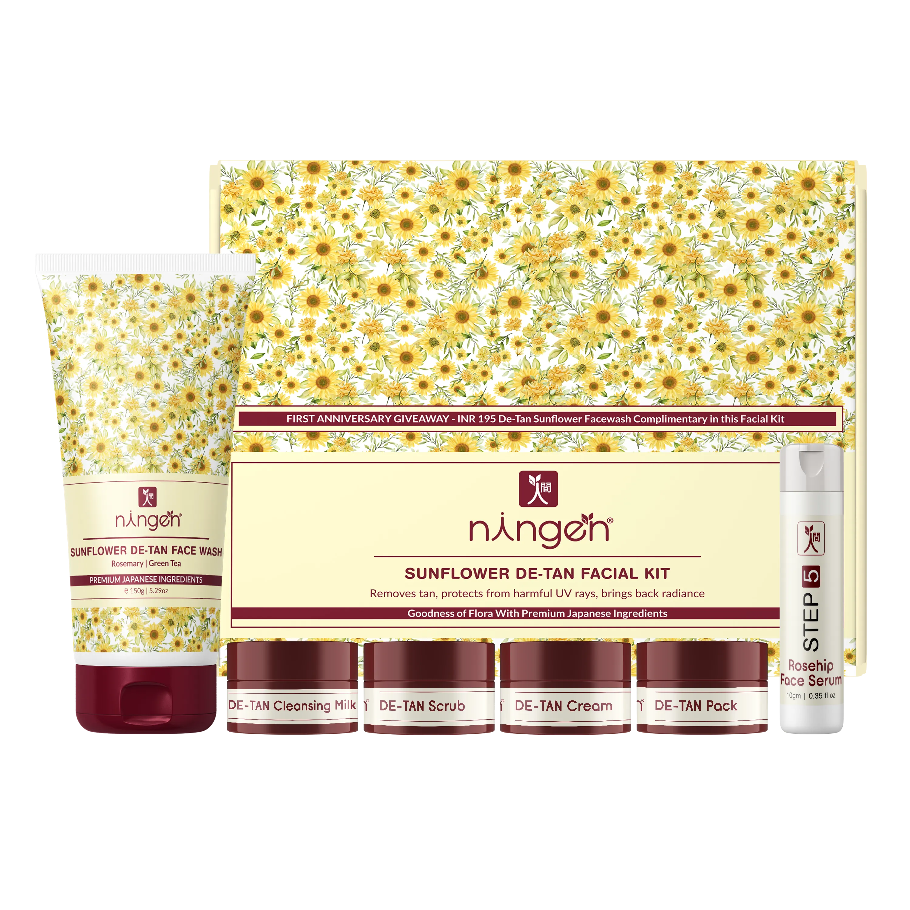 Ningen Sunflower De-Tan Facial Kit