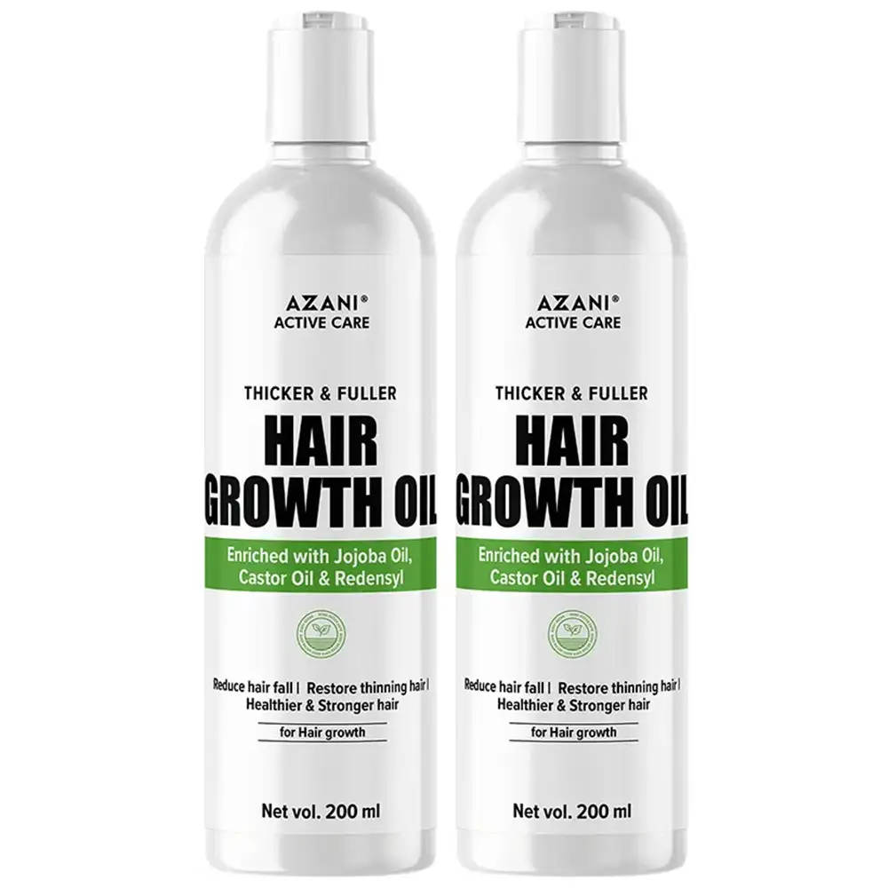 Azani Active Care Hair Growth Oil,  200 ml  for Thicker & Fuller Hair (Pack of 2)