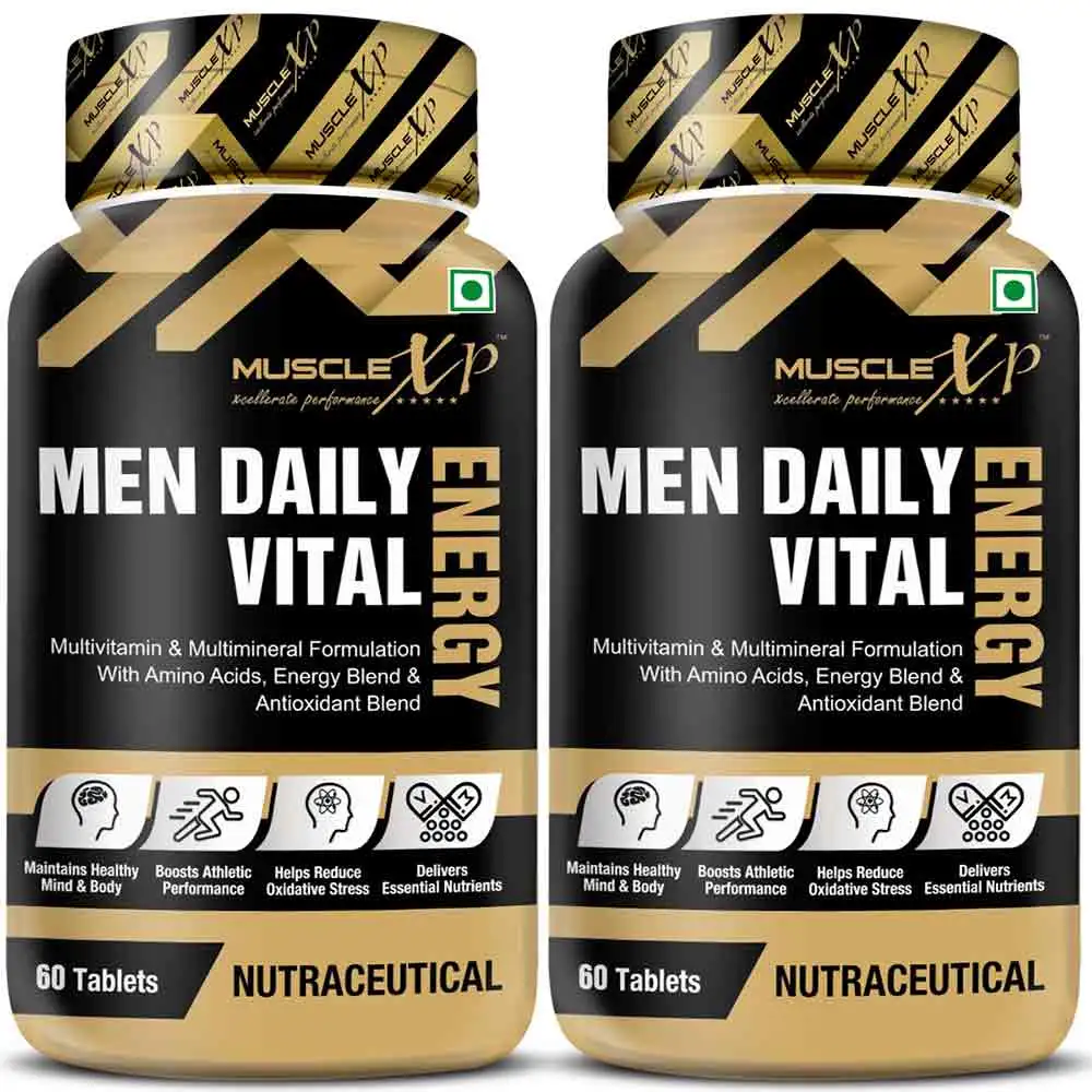 MuscleXP Men Daily Vital Energy,  60 tablet(s)  Unflavoured Pack of 2