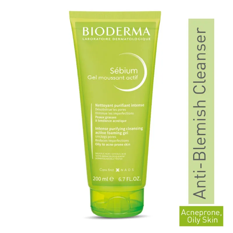 Bioderma Sebium Gel Moussant Actif Intense Purifying Cleansing Foaming Gel