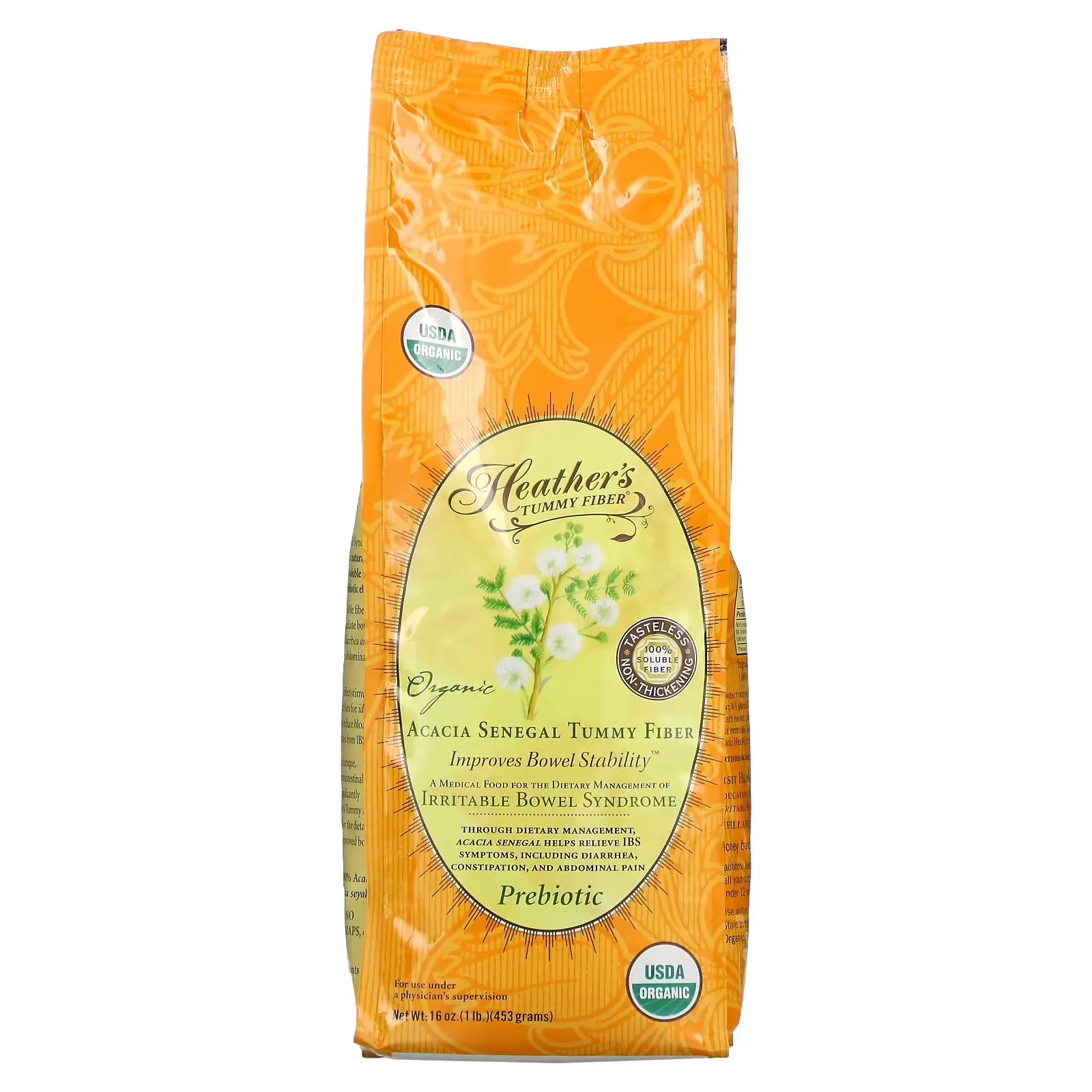 Organic Acacia Senegal Tummy Fiber, 16 oz (453 g)