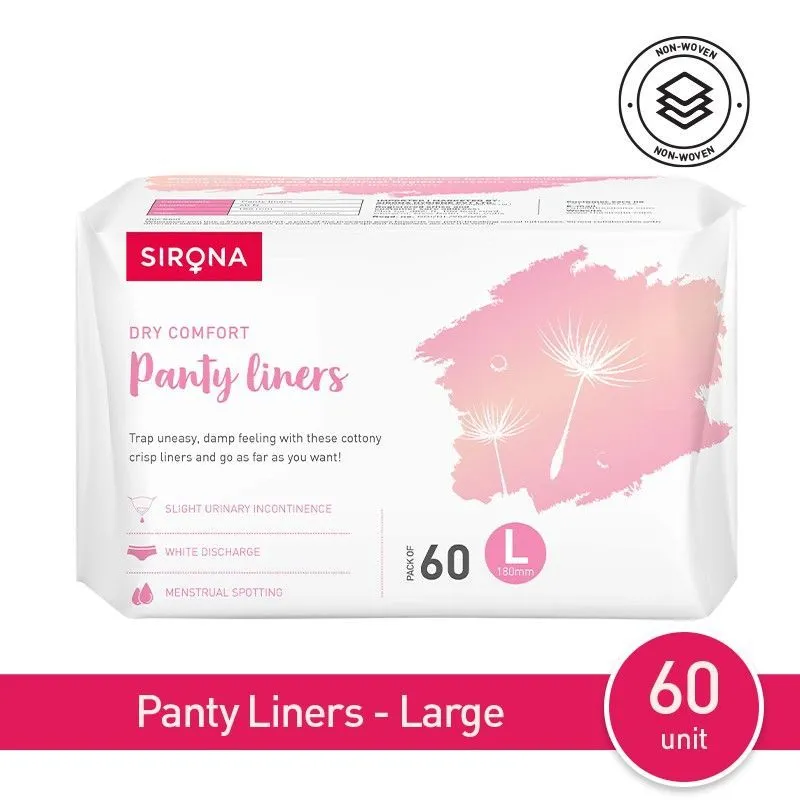 Sirona Ultra-Thin Cottony Crisp Panty Liners | Ultra Soft and Breathable Liners for Everyday Use