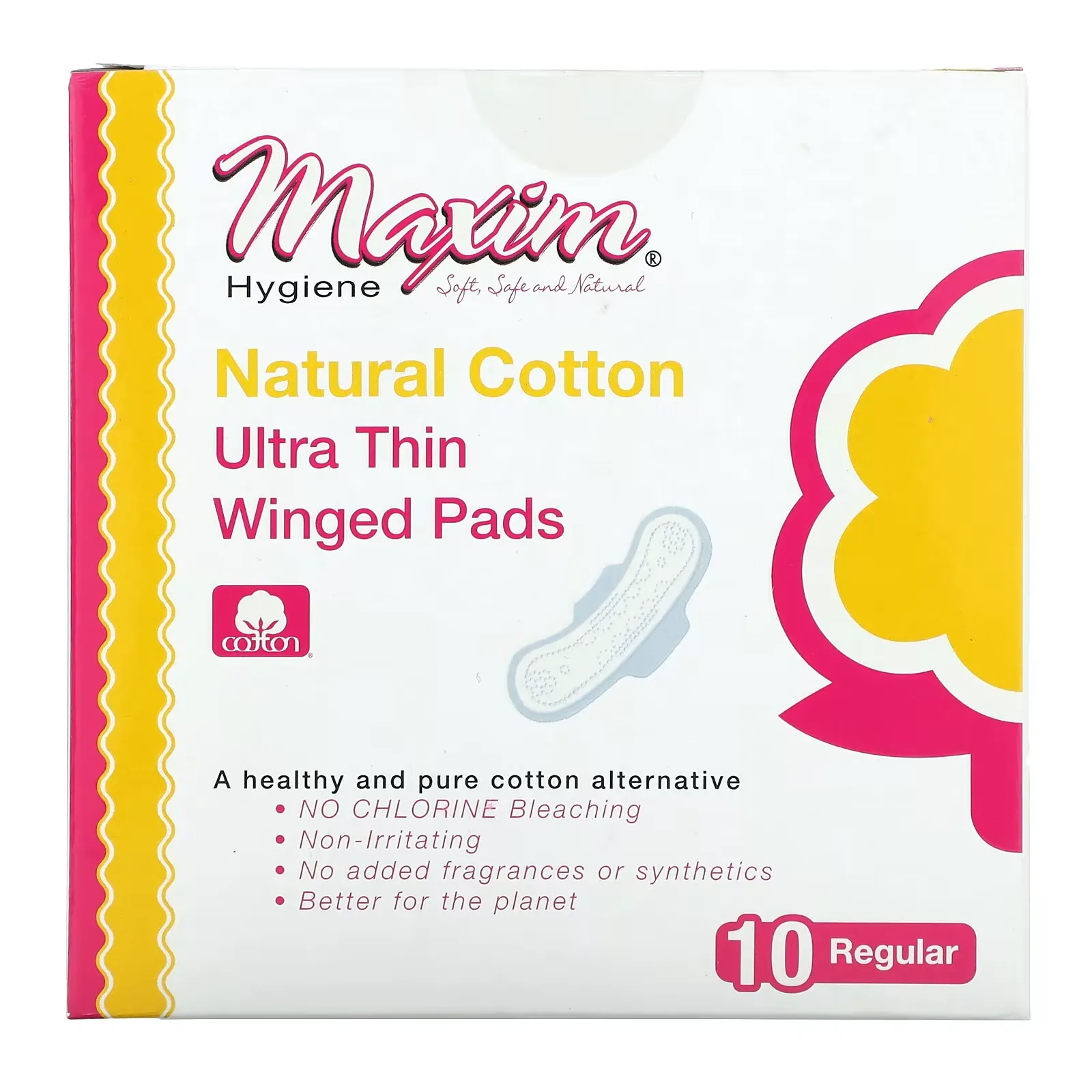 Ultra Thin Winged Pads, Regular, 10 Pads