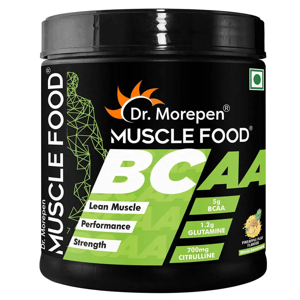 Dr. Morepen Muscle Food BCAA,  0.55 lb  25 Servings  Pineapple Play