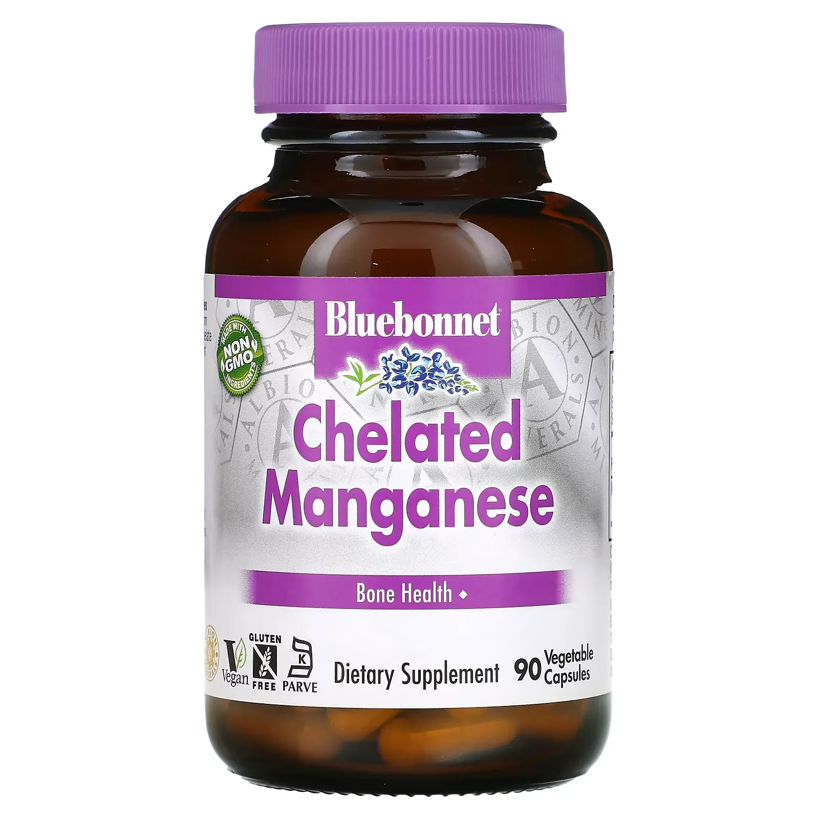 Chelated Manganese, 90 Vegetable Capsules