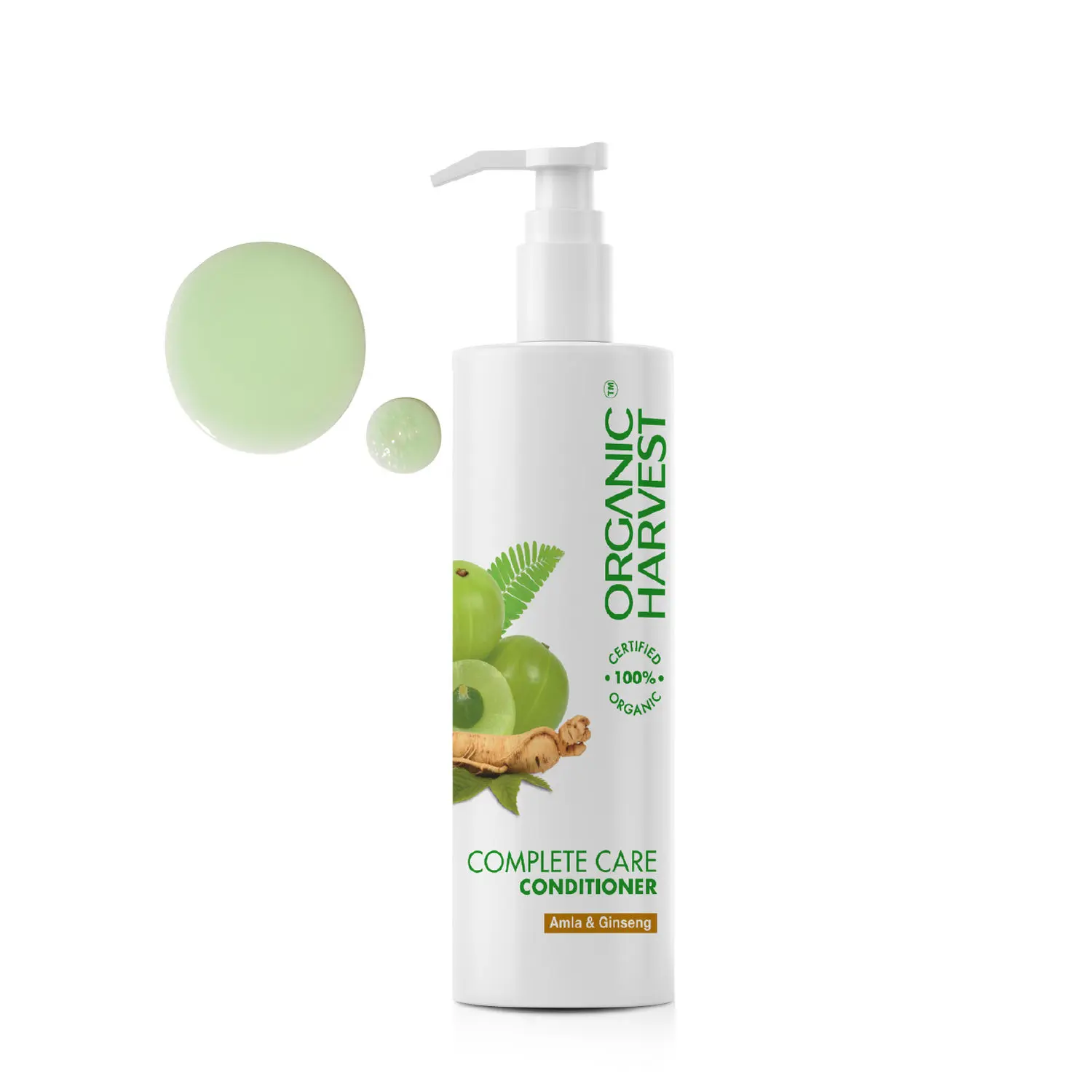 Organic Harvest Complete Care Conditioner: Amla & Ginseng | Hair Conditioner For Women & Men | For Dry, Frizzy Hair | 100% American Certified Organic | Sulphate and Paraben-free - 200ml