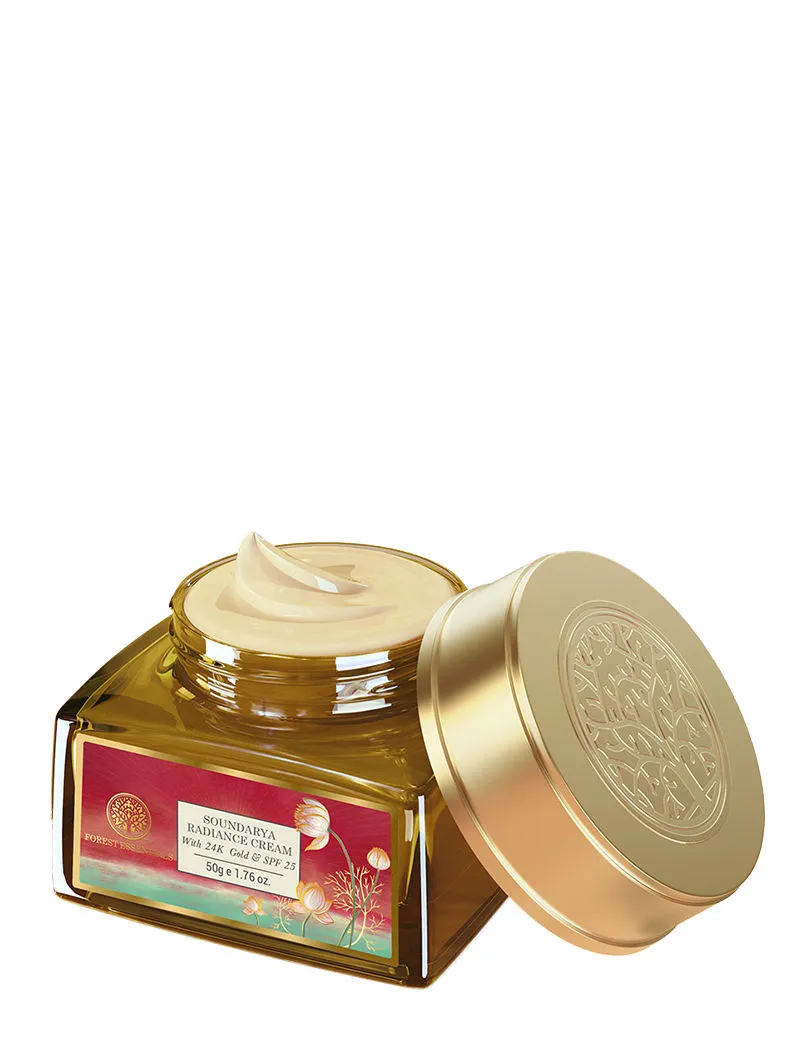 Forest Essentials Ayurvedic Soundarya Radiance Cream With 24K Gold & SPF25 I Anti-Aging Cream