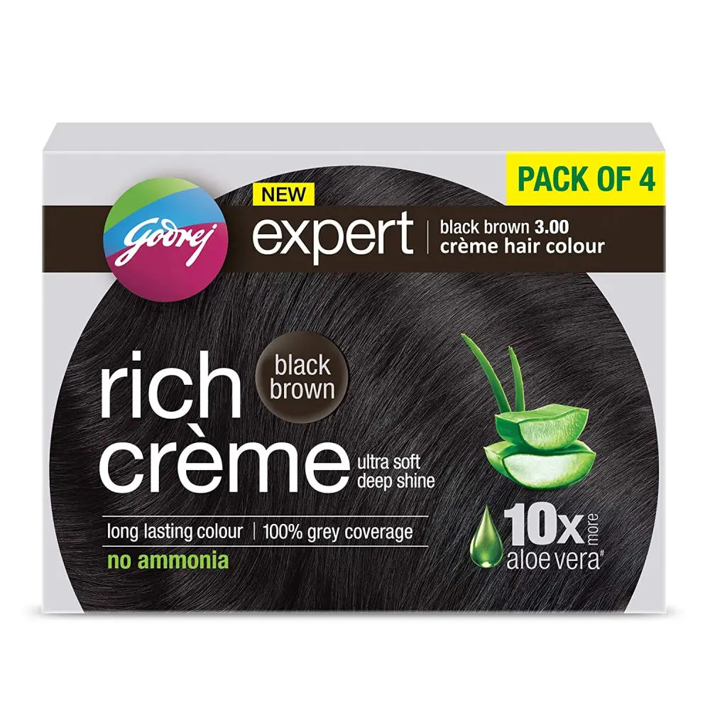 Godrej Expert Creme Black Brown - Pack of 4