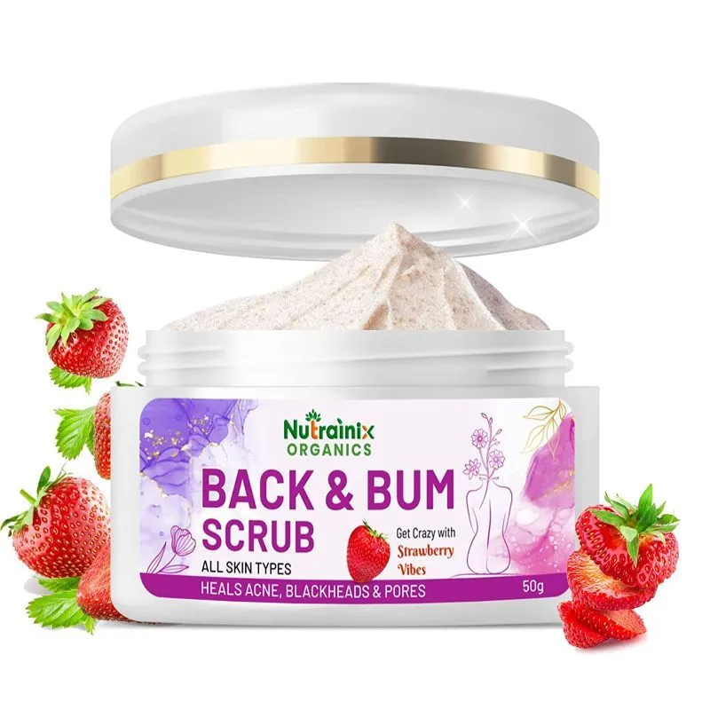 Nutrainix Organics Back & Bum Dark Spots Removal Scrub Reduce Acne Spot