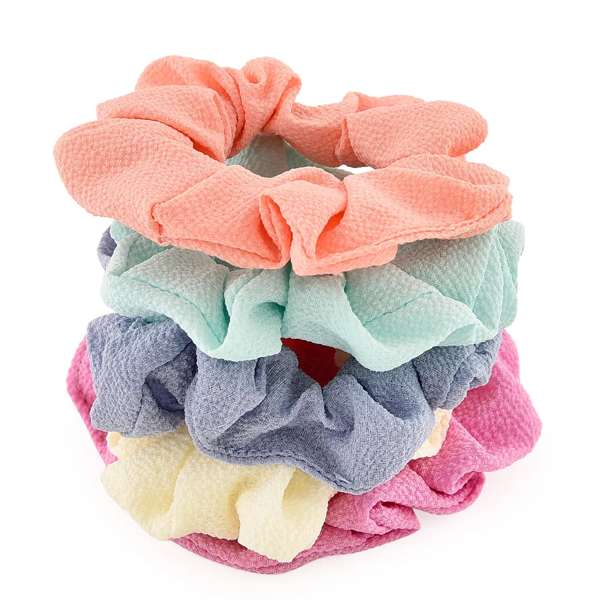 Toniq Classic Multicolor Set Of 5 Pastel Scrunchie Rubber Band For Women(osxxih20)