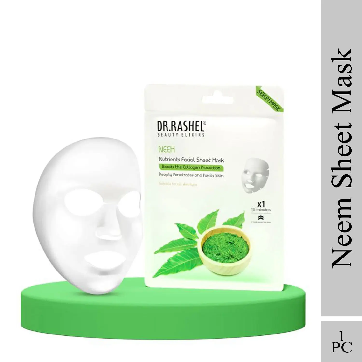 Dr.Rashel Neem Nutrients Facial Sheet Mask Suitable For All Skin Type