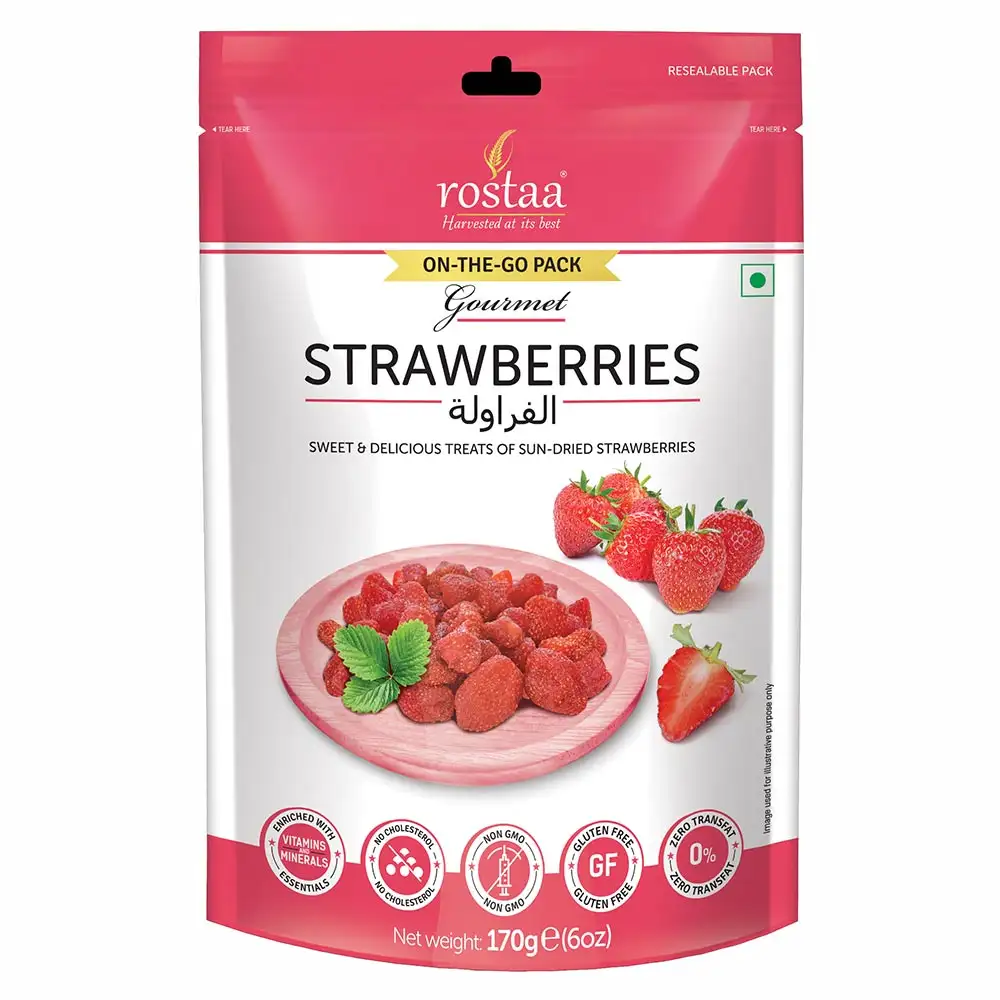 Rostaa Dried Strawberries,  170 g  Unflavoured