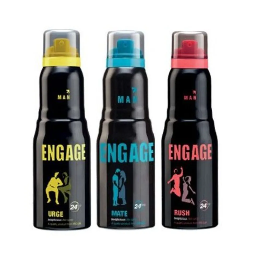 Engage Men Deodorants Pack of 3 (Urge, Mate & Rush)