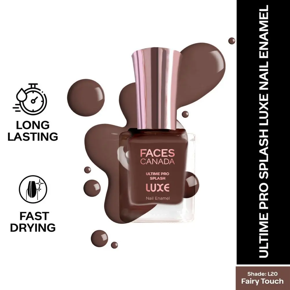 FACESCANADA Ultime Pro Splash Luxe Nail Enamel I Quick-drying I Long lasting I Even-Finish I Vegan I Cruelty-free I Non-Toxic I Ethanol-free I Fairy Touch (L20)12ml