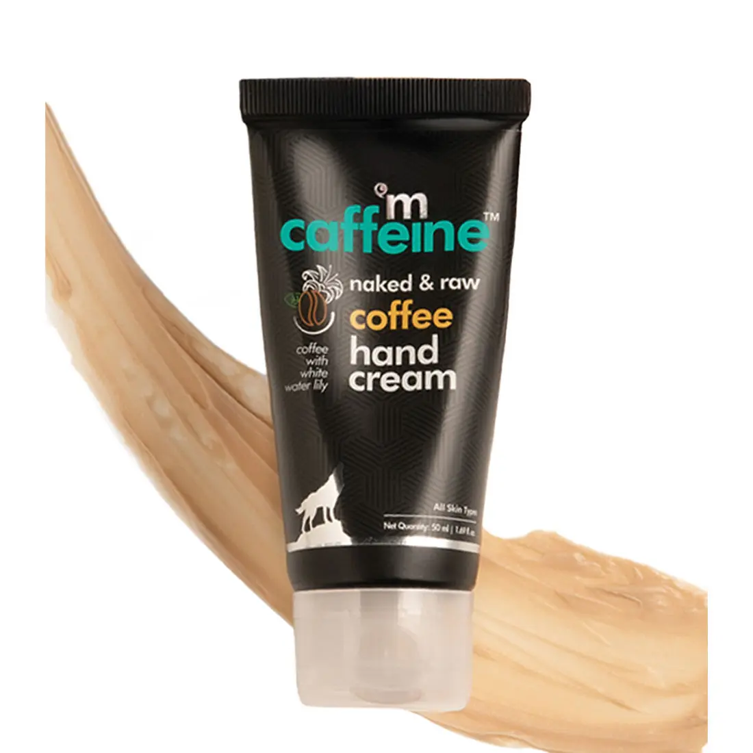 mCaffeine Coffee Hand Cream (50ml) with Shea Butter Sweat Almond Oil | Soft and Smooth Hands with Lightweight Moisturization | Cream for Dry and Dull Skin