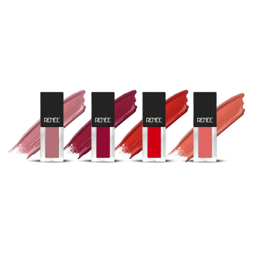 Renee Cosmetics Check Matte Liquid Lip Color Combo Pack Of 4