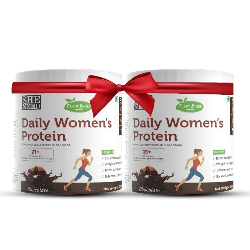 Sheneed Plant Based Daily Women's Protein Drink With 21+ Nutrients For Women - Pack Of 2