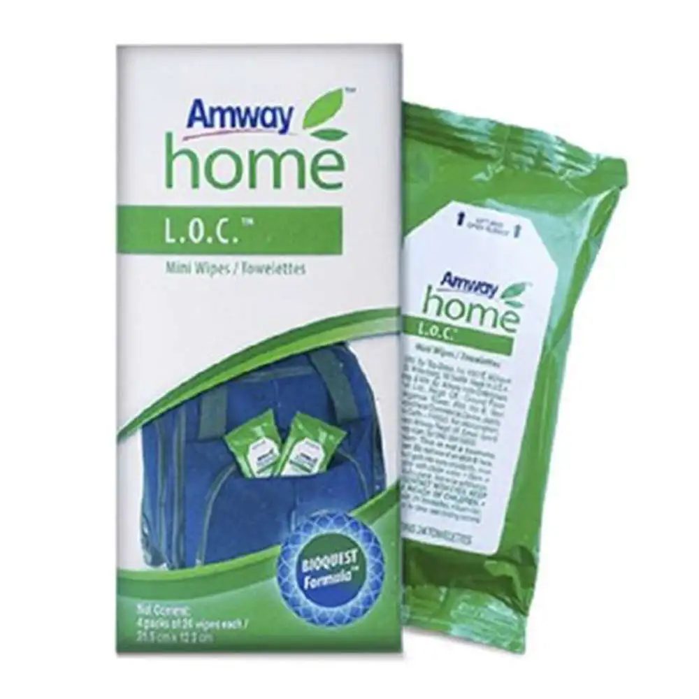 Amway Home LOC Mini Wipes (Towelettes),  Fragrance Free  24 Piece(s)/Pack  Protection from Germs