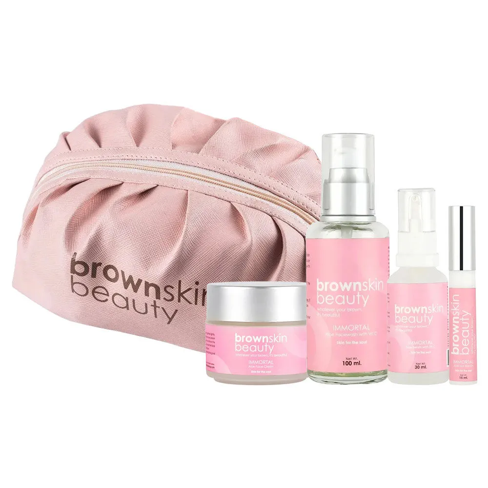 BrownSkin Beauty Immortal Skincare Set with Free Pouch