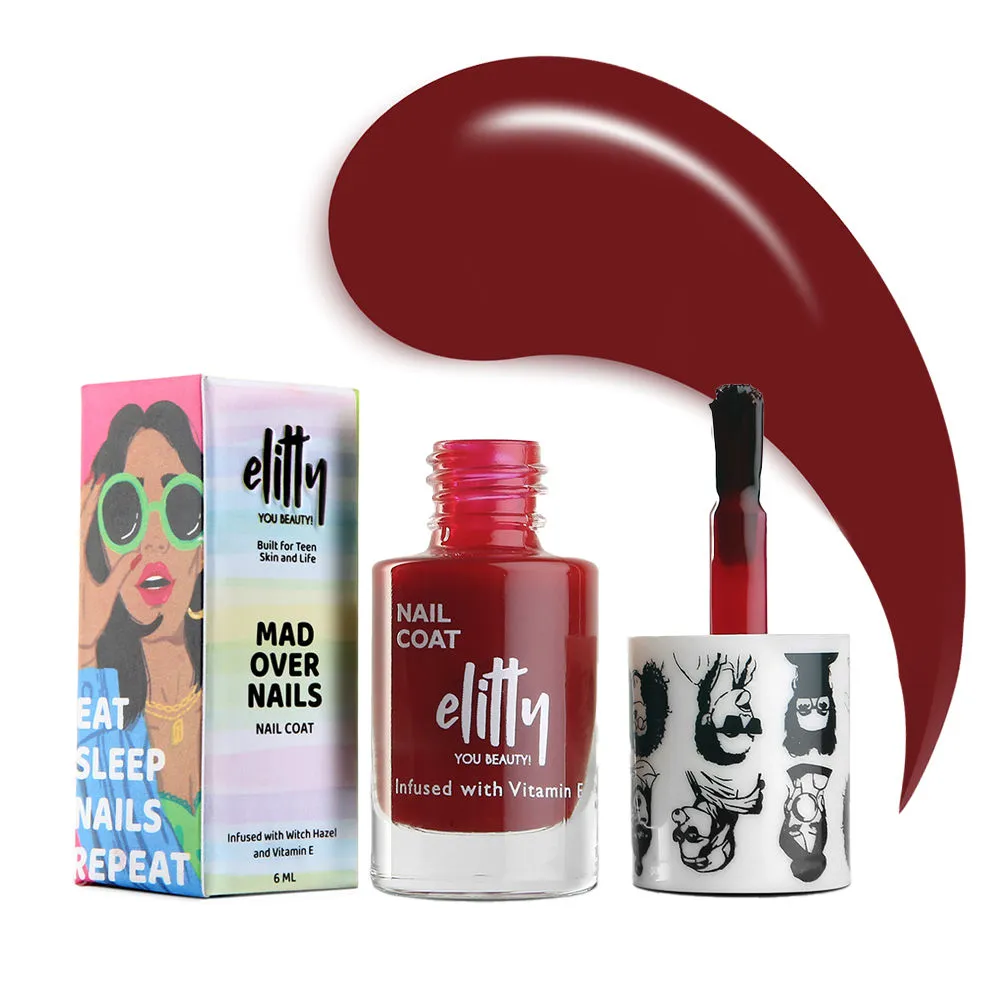 Elitty Mad Over Glossy Nail Polish - Bad Breakup Red