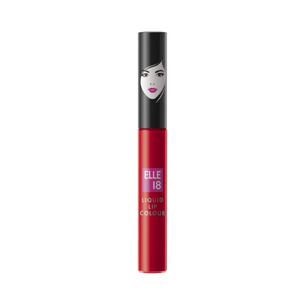 Elle18 Liquid Lip Color, Rhubarb Red, 5.6ml