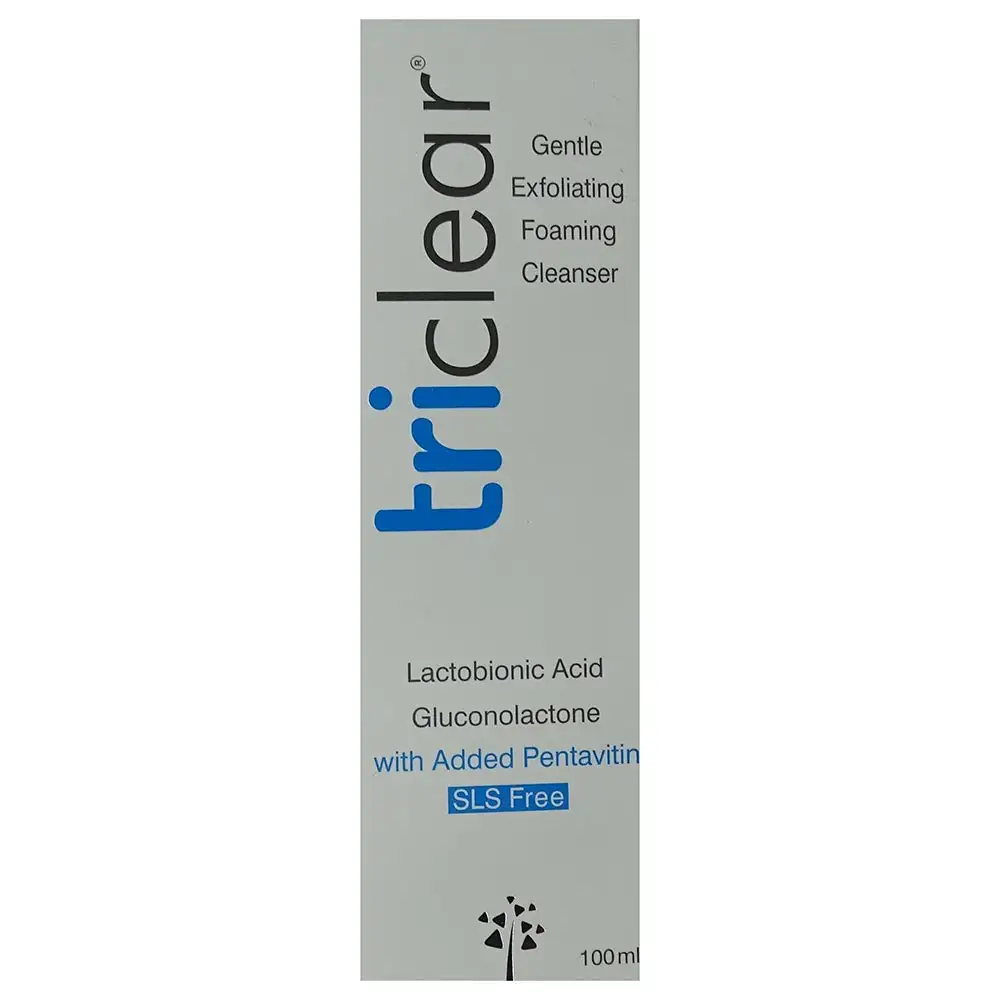 Triclear Gentle Exfoliating Foaming Cleanser,  100 ml  for All Types of Skin