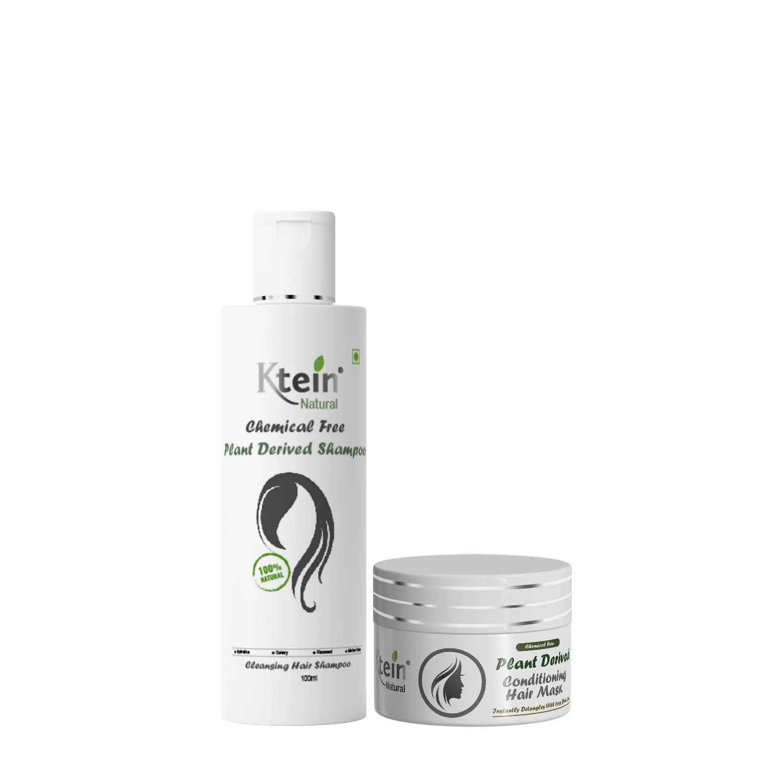 Ktein Natural Chemical Free Plant Derived Shampoo and Conditioning Hair Mask (100ml)