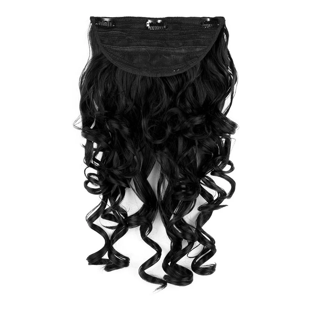 Streak Street Clip-in 18'' Step Curls Jet Black Hair Extensions