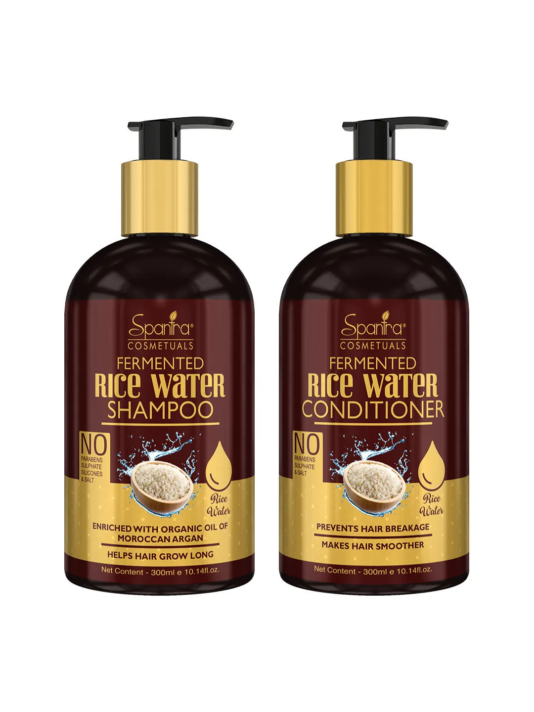 Spantra Rice Water Shampoo And Conditioner (Pack Of 2)