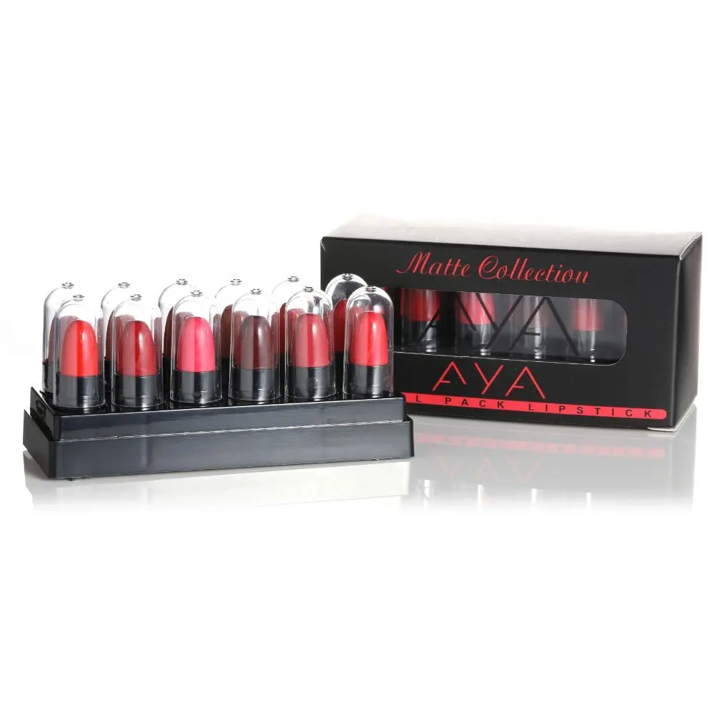 AYA Super Matte Mini Lipstick - Set of 12 A