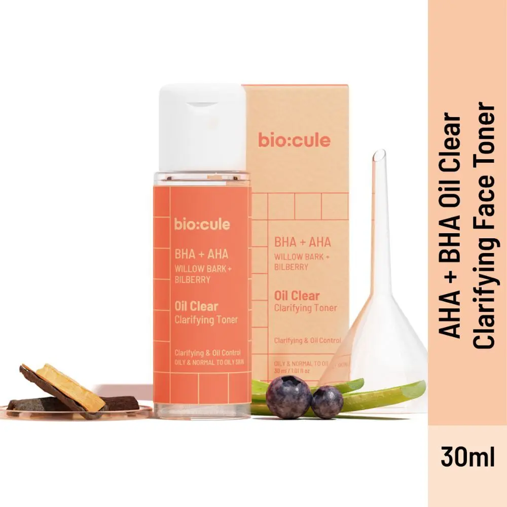 Biocule Aha Bha Oil Clear Clarifying Face Toner For Oily & Acne Prone Skin - 30Ml