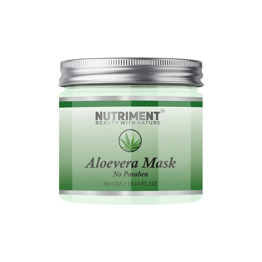 Nutriment Aloevera Mask for Hydrating Skin, Removing Oil and Improves Pores, Paraben Free 300gram, Suitable for all Skin Types