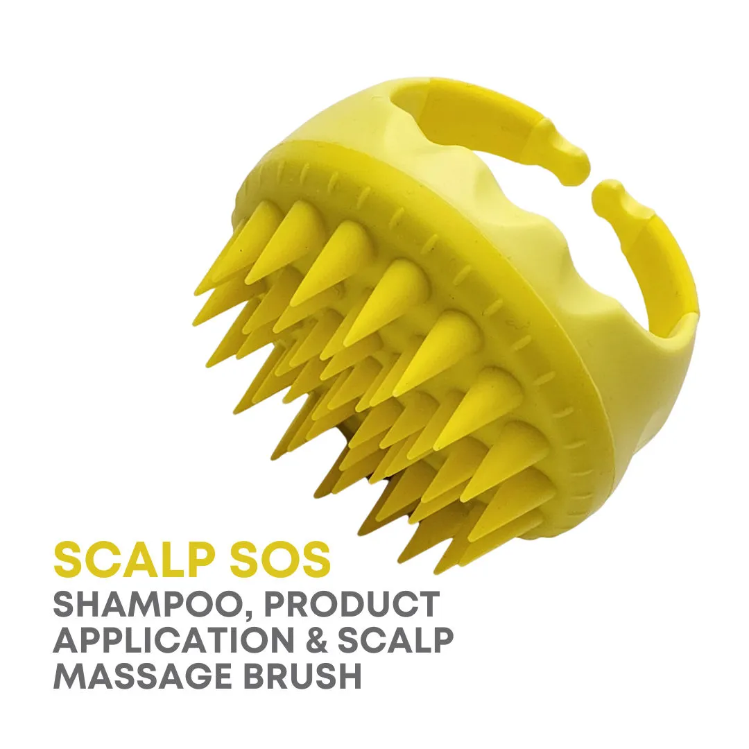 Alan Truman Scalp SOS - Scalp Massage & Shampoo Brush - Yellow