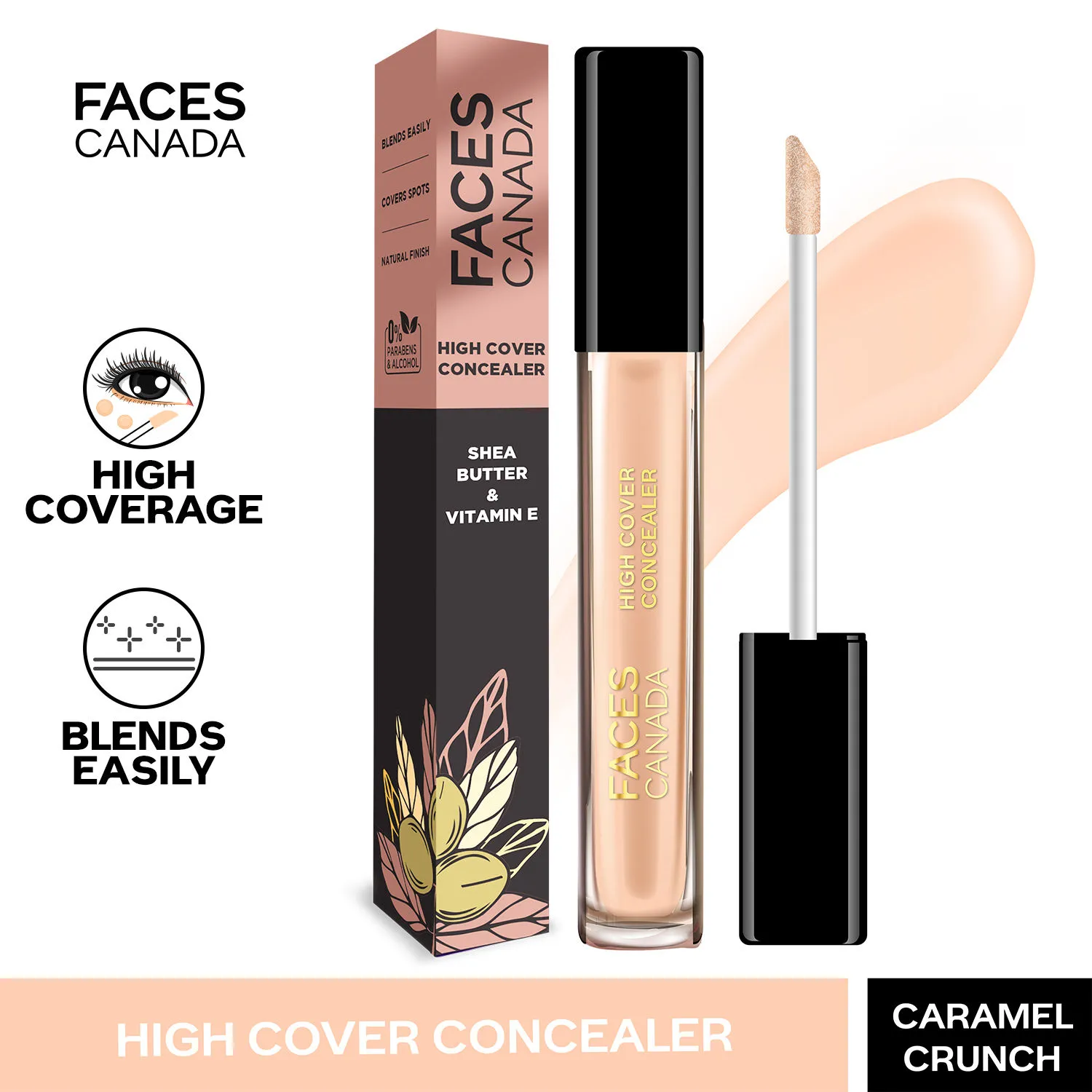 Faces Canada High Cover Concealer - Caramel Crunch 03