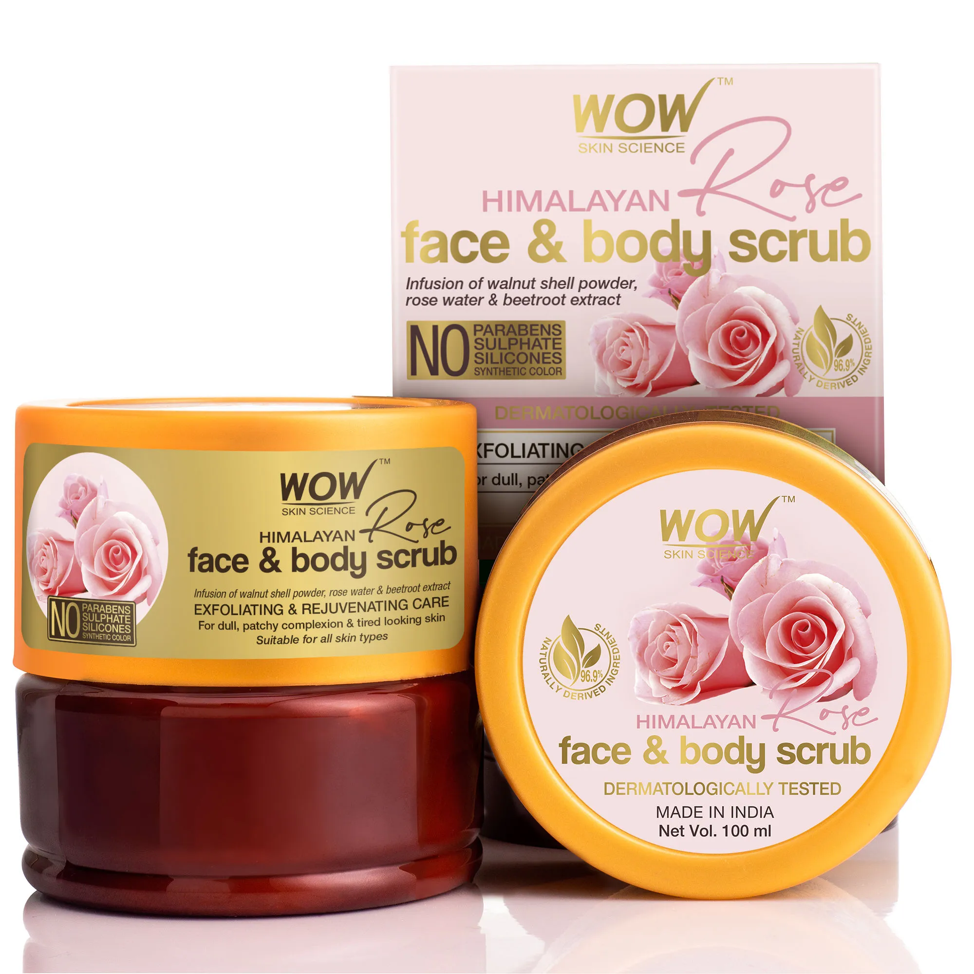 WOW Skin Science Himalayan Rose Face & Body Scrub