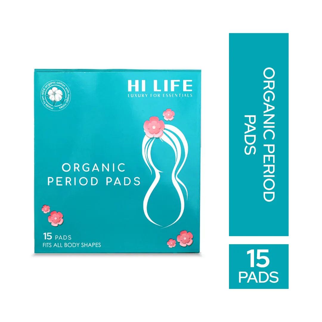 Hi Life Organic Period Pads - 15 Pads